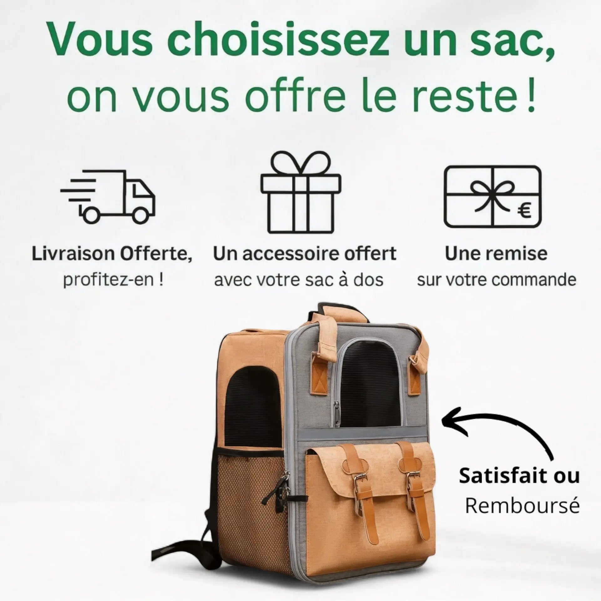 Sac à dos pour chien et chat de 10kg, idéal pour voyager - Havresacs - HavreS