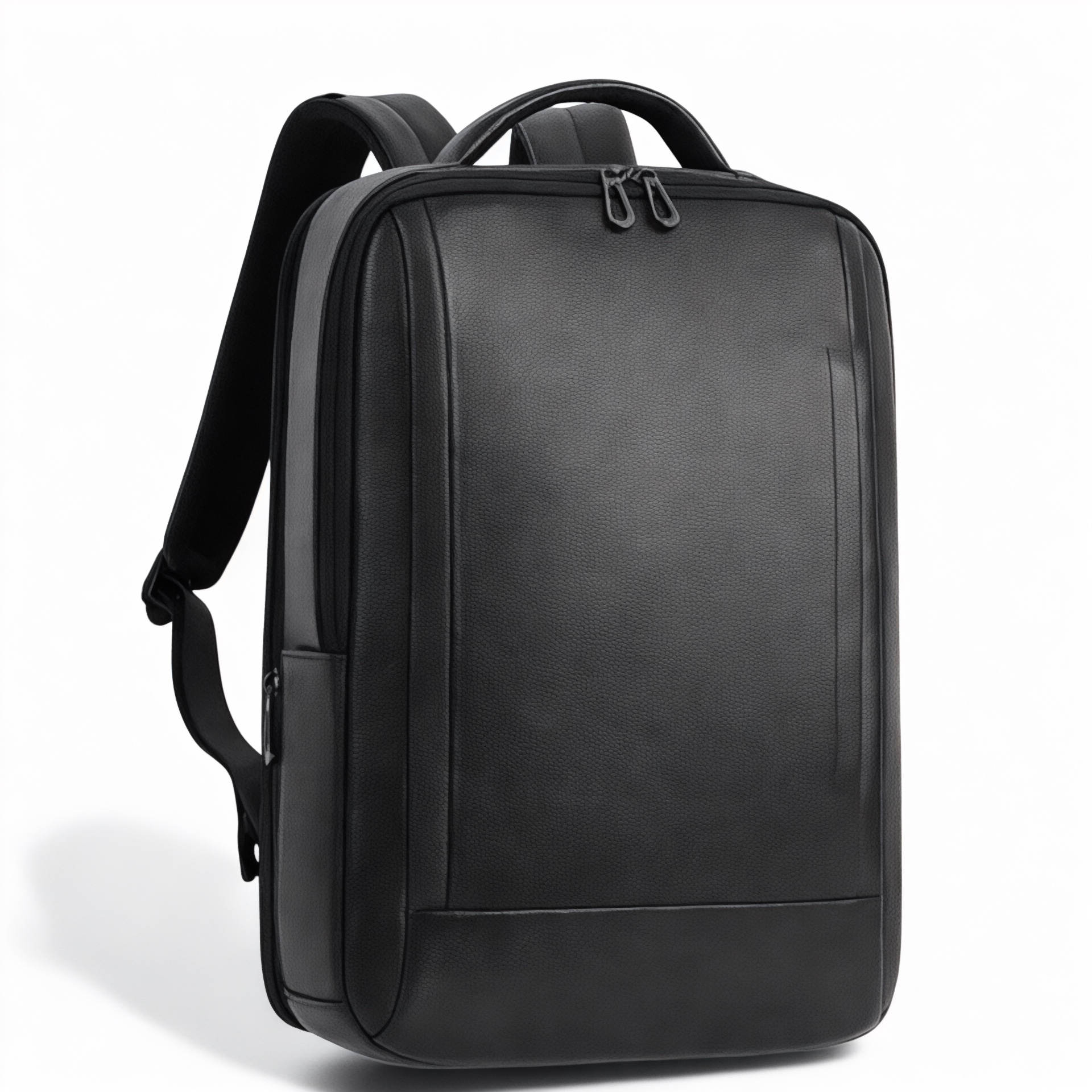 Sac à dos en cuir noir, urbain/élégant - Homme/Femme - Havresacs