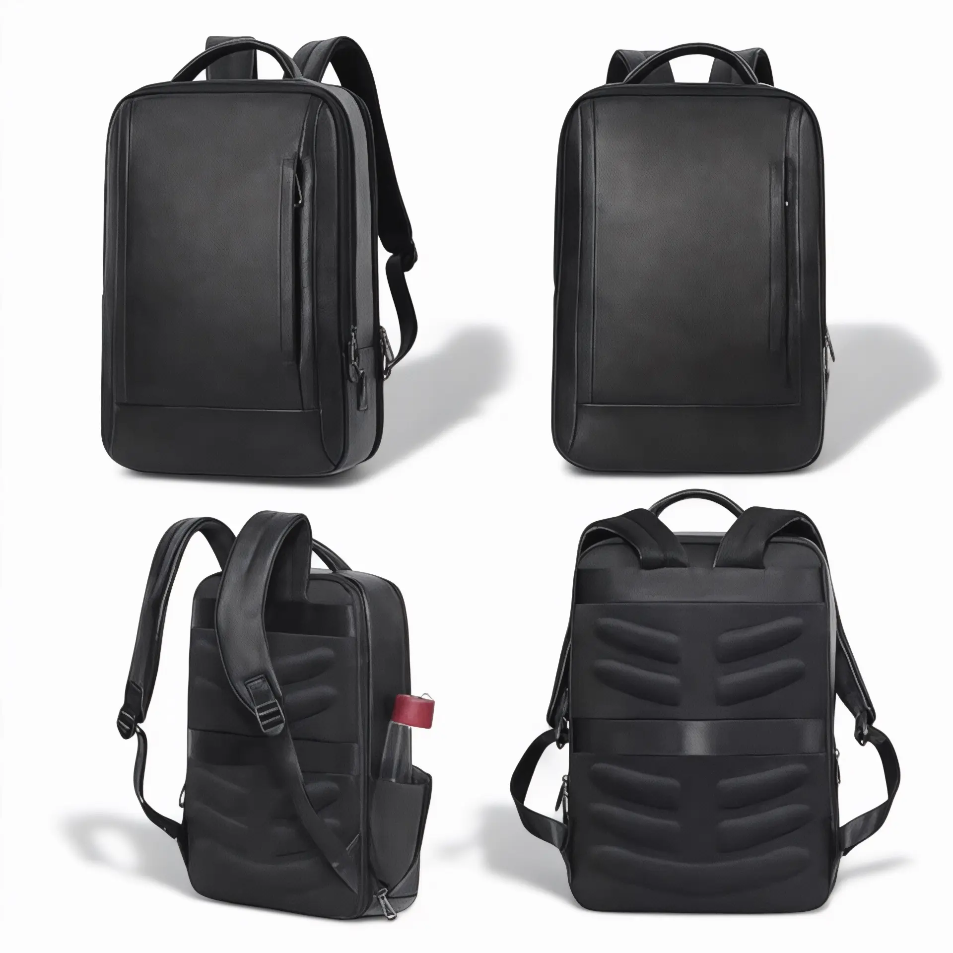 Sac à dos en cuir noir, urbain et élégant - Homme/Femme - Havresacs - HavreS