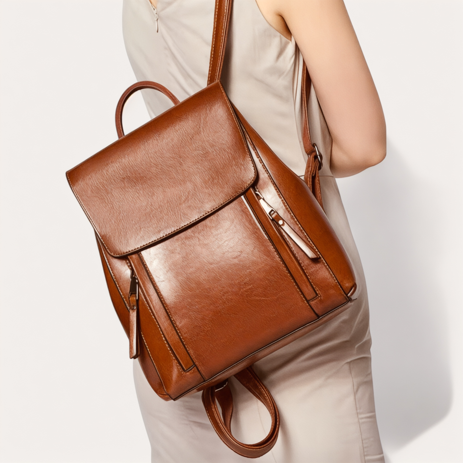 Sac à dos fashion en cuir 10L femme – ElegantLeather – Havresacs