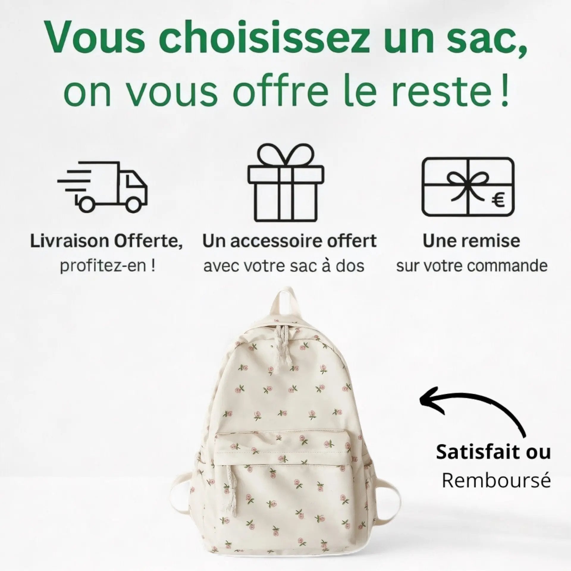 Femme sac à dos floral de 20 litres, avec poche pc – Havresacs - HavreS