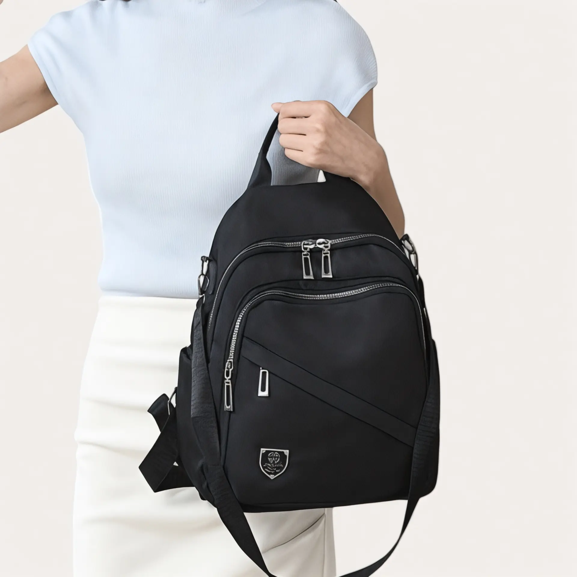 Sac à main sac à dos 2 en 1 noir de 20L, ultra pratique – Havresacs - HavreS