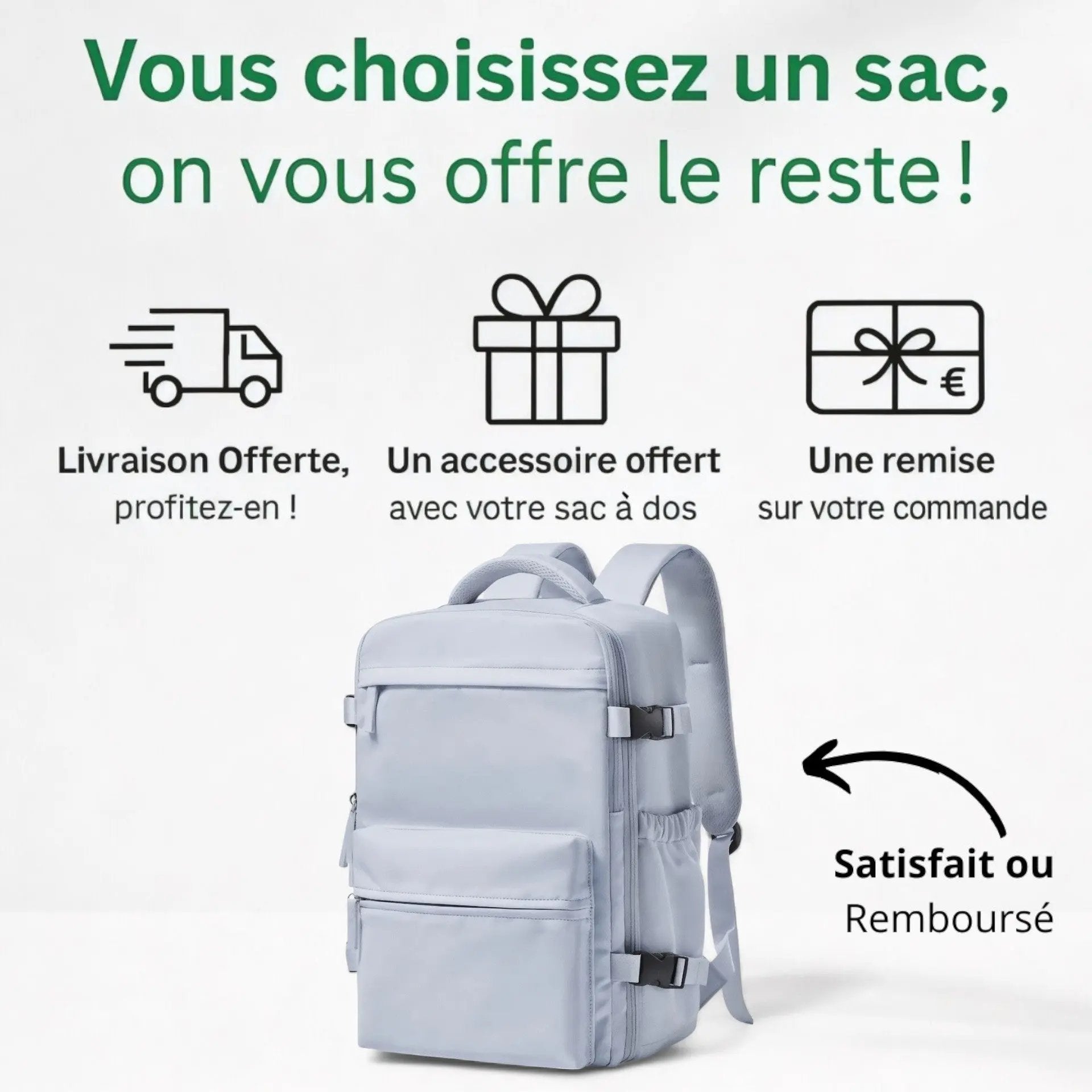 Sac à dos compression 20-35L étanche cabine - Havresacs HavreSacs