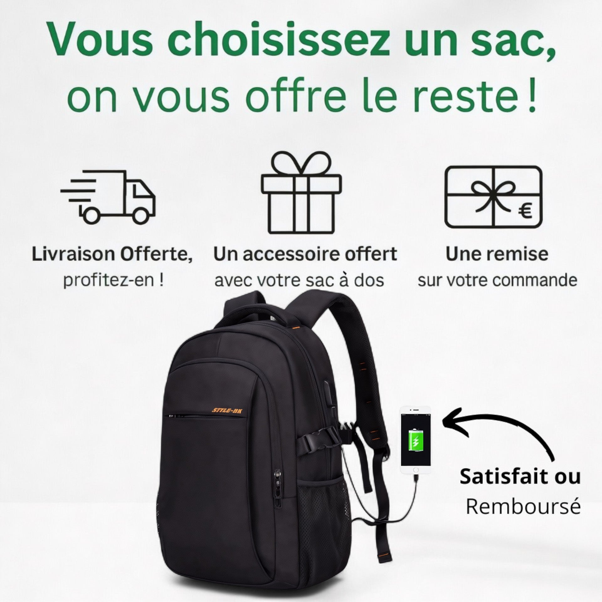 Sac à dos connecté imperméable – Voyager Elite – Havresacs