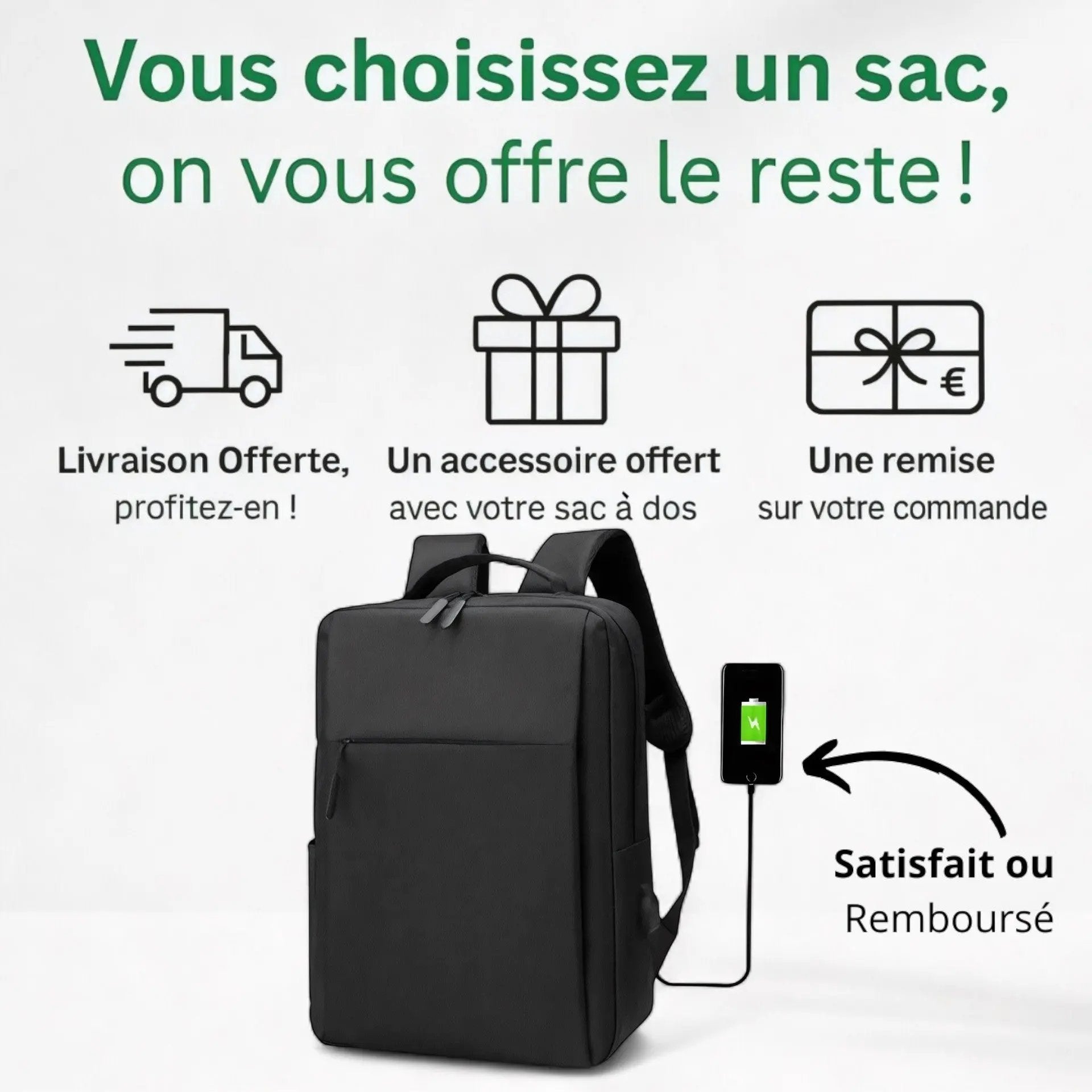 Sac à dos cabine avion, plus de 10L, ordinateur 15 pouces – Havresacs - HavreS