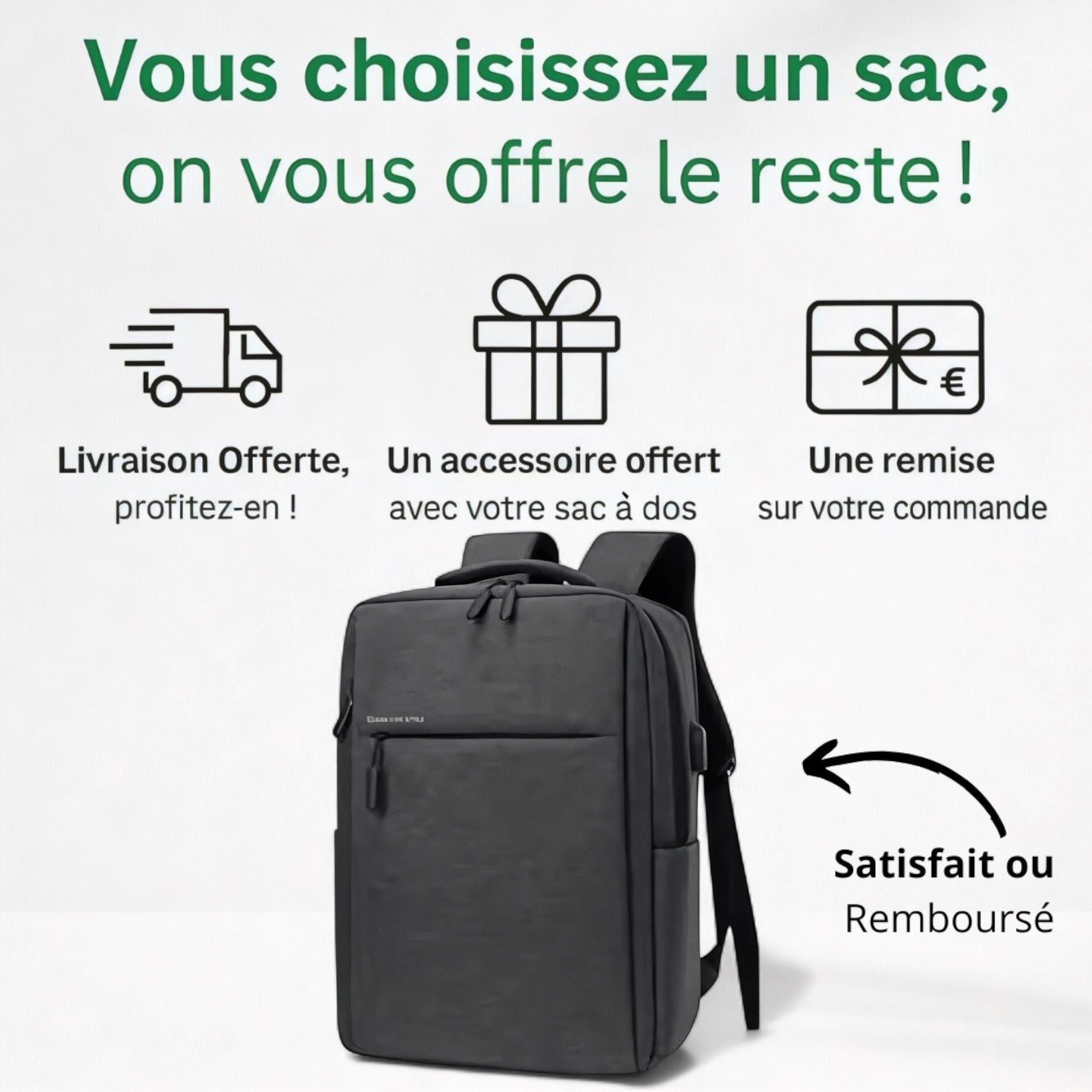 Sac à dos ordinateur grande capacité – Urban Trek – Havresacs