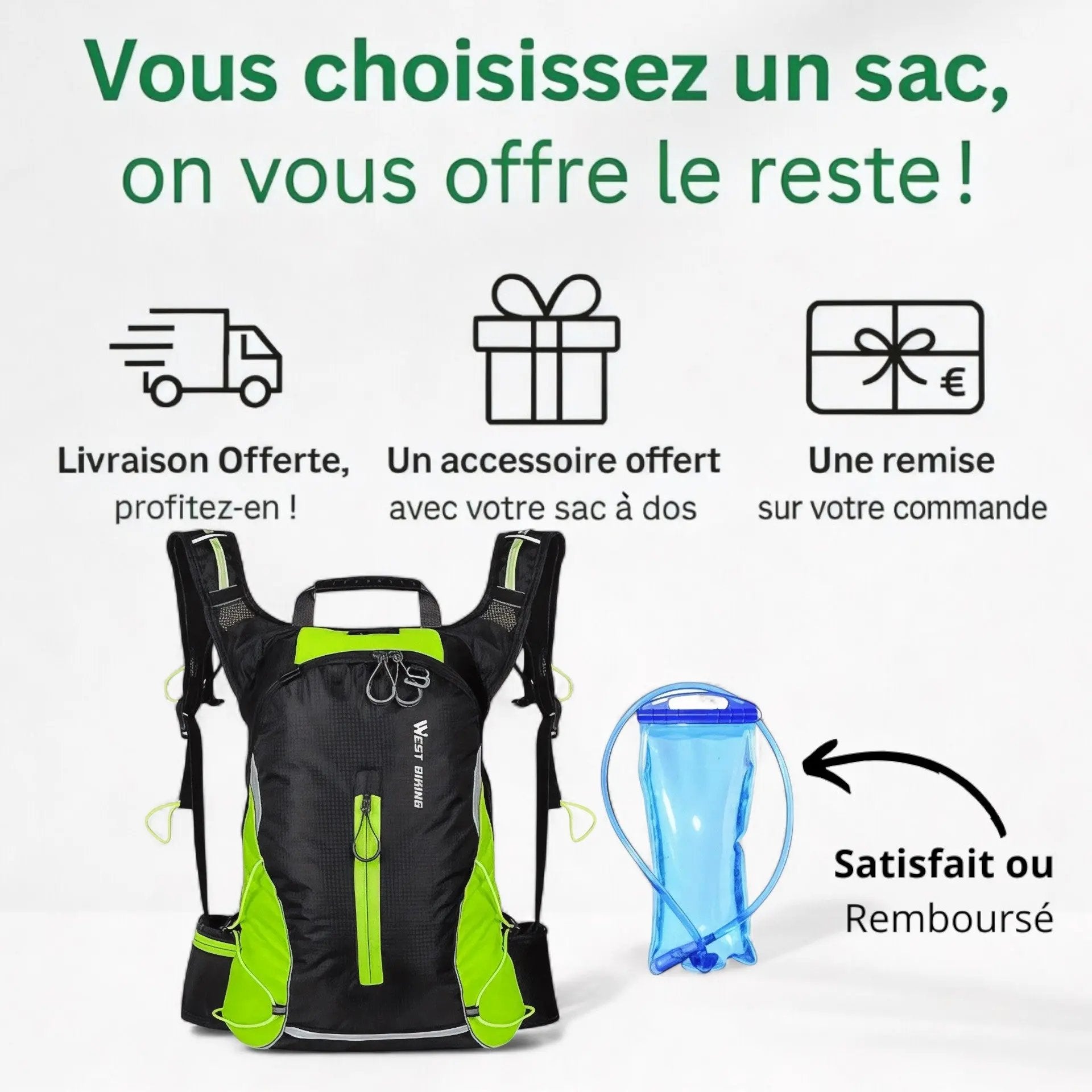 Sac à dos cyclisme de 16L avec poche à eau ultra léger - Havresacs - HavreS