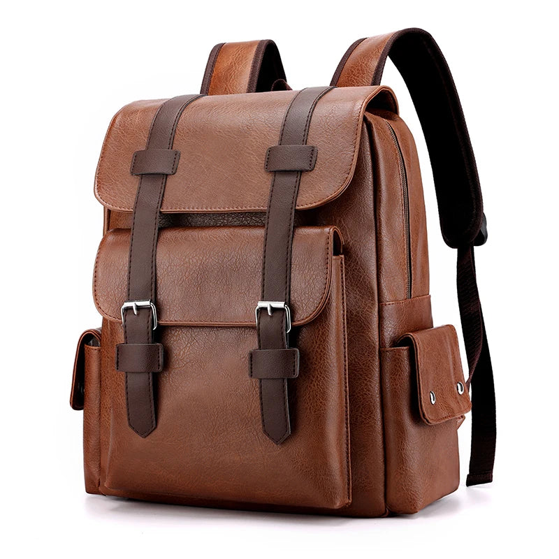 Sac à dos homme tendance en simili cuir 20L – CasualPro – Havresacs