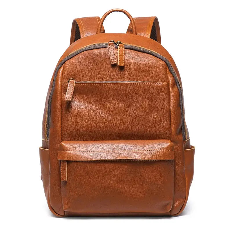 Sac à dos vintage en cuir véritable 18L. Compatible Ordi 14’’ HavreSacs