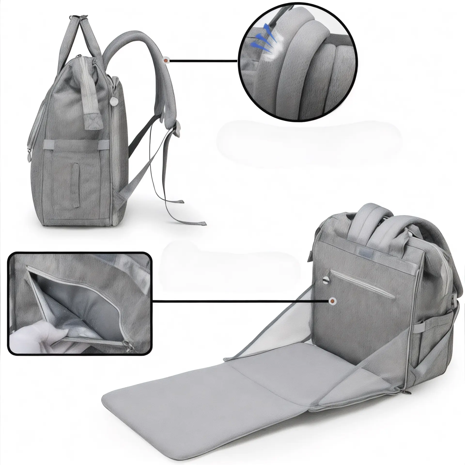 Sac à dos à langer avec tapis de 20 litres - Havresacs - HavreS