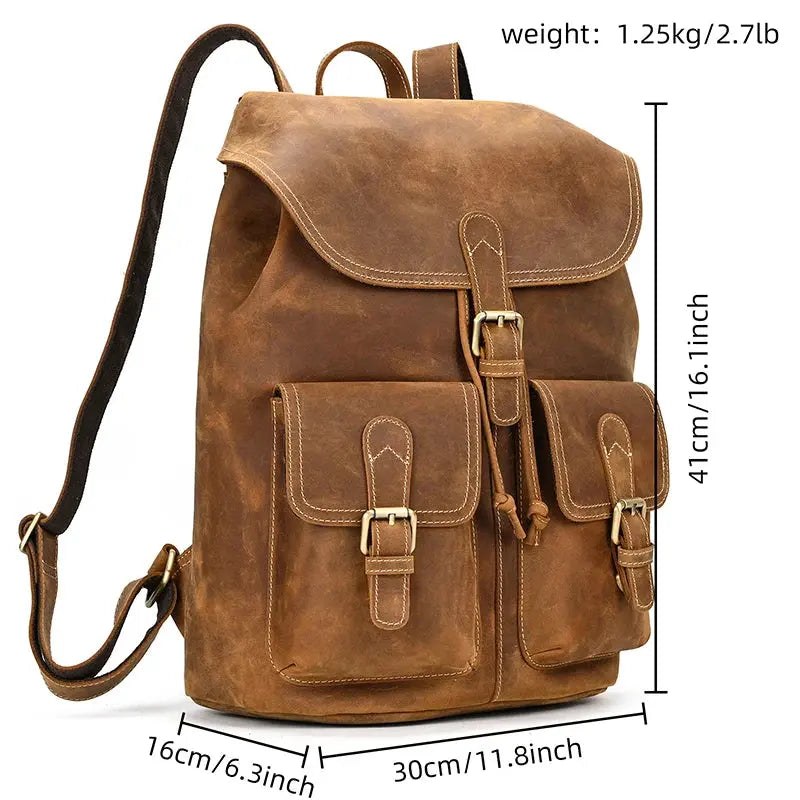 Sac à dos en cuir pour homme élégant, pc 15 pouces – Havresacs - HavreS
