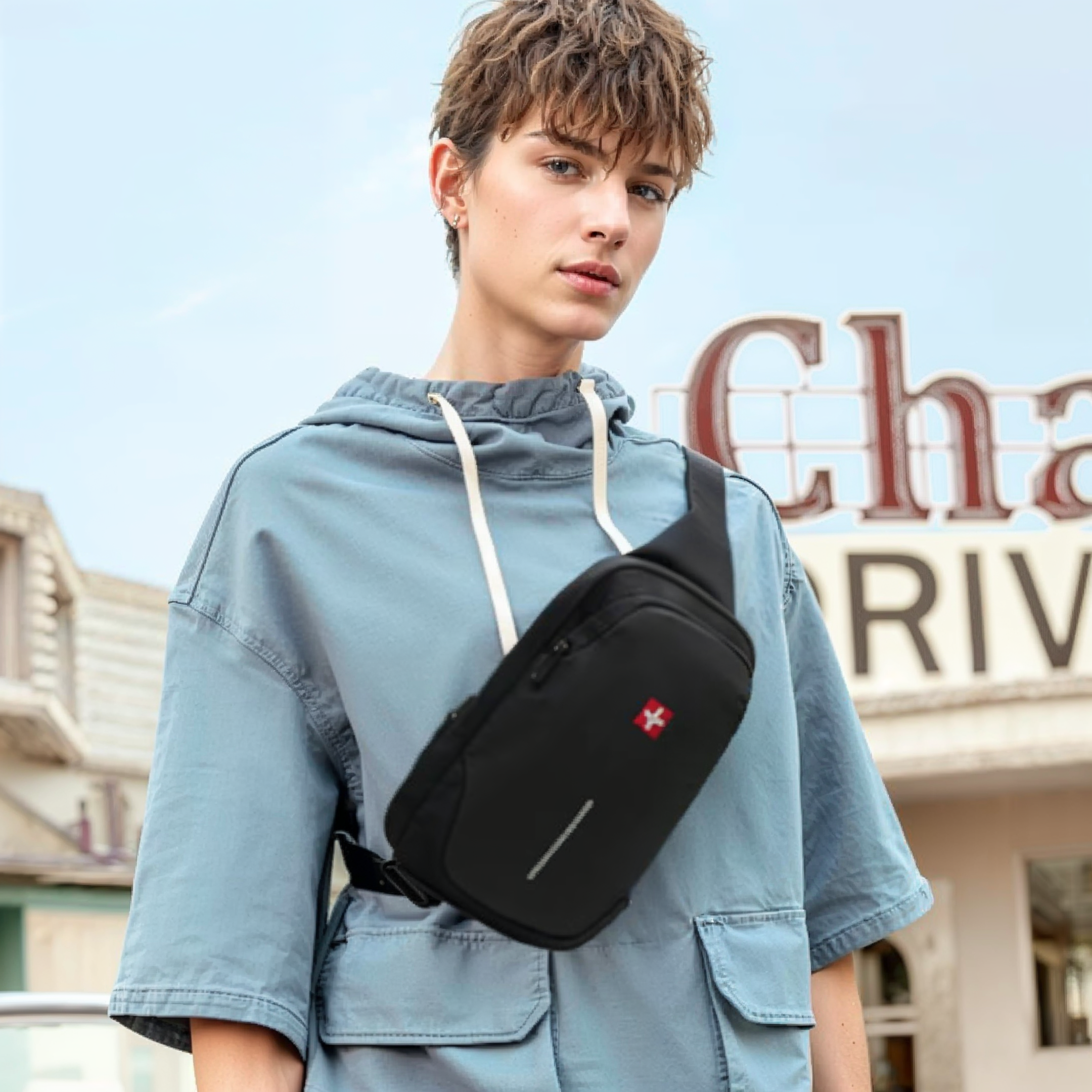 Sac bandoulière antivol waterproof – Swiss Secure – Havresacs