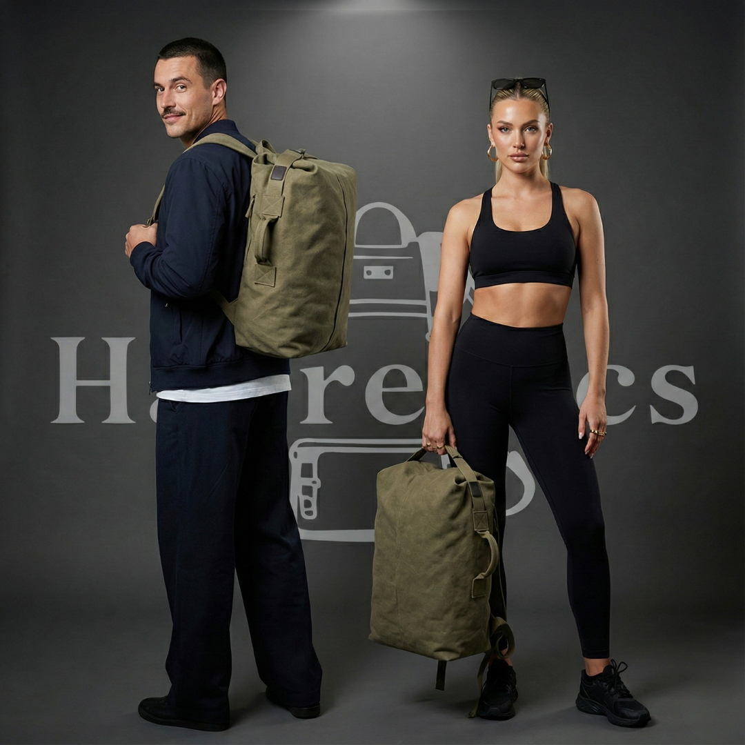 Sac à dos toile homme militaire, grande capacité  - Havresacs