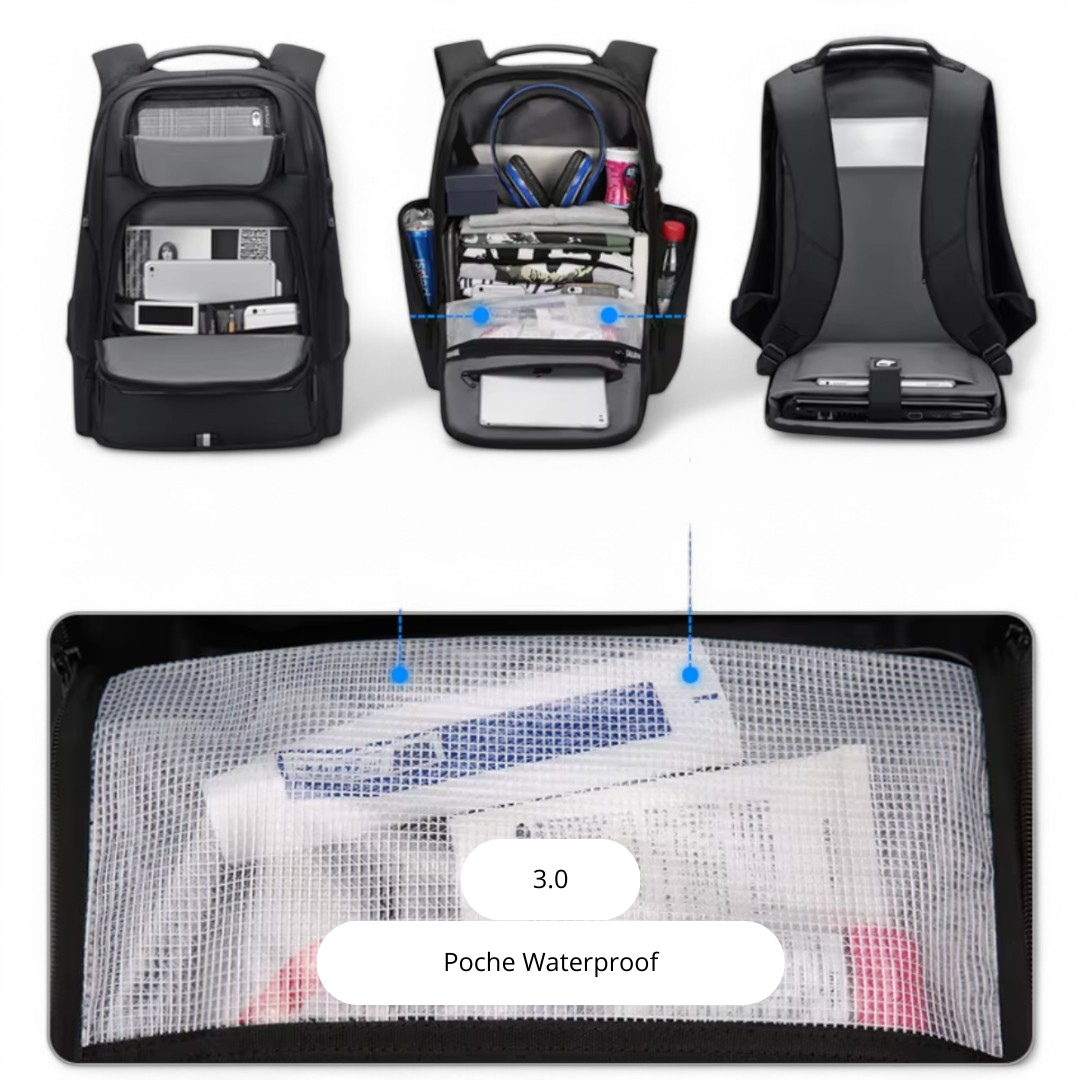 Sac à dos homme grande capacité 36l-55l, pc 15 pouces - Havresacs