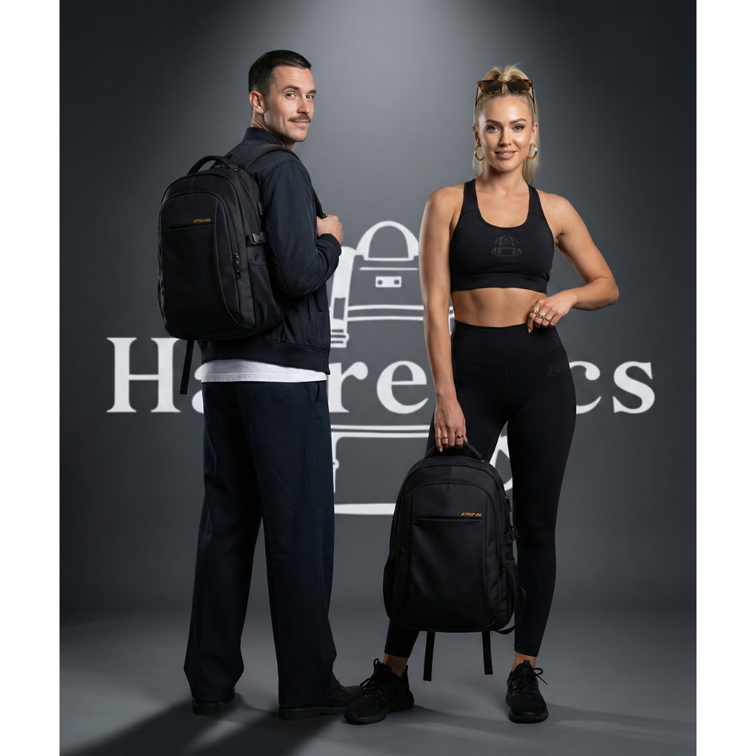 Sac à dos imperméable noir de 30L, idéal voyage et avion - Havresacs