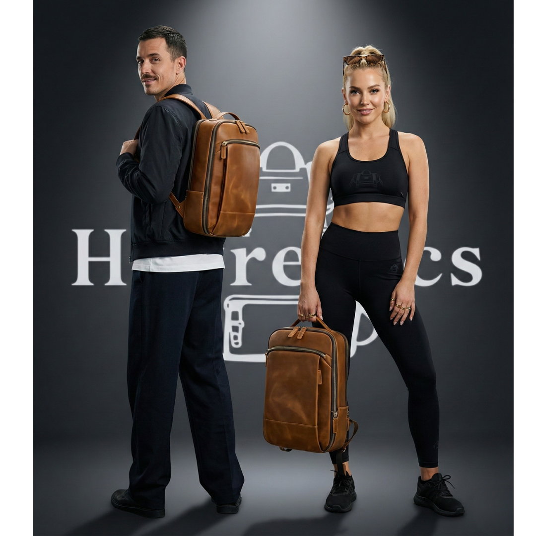 Sac à dos en cuir vintage pour homme tendance, pc 15" - Havresacs