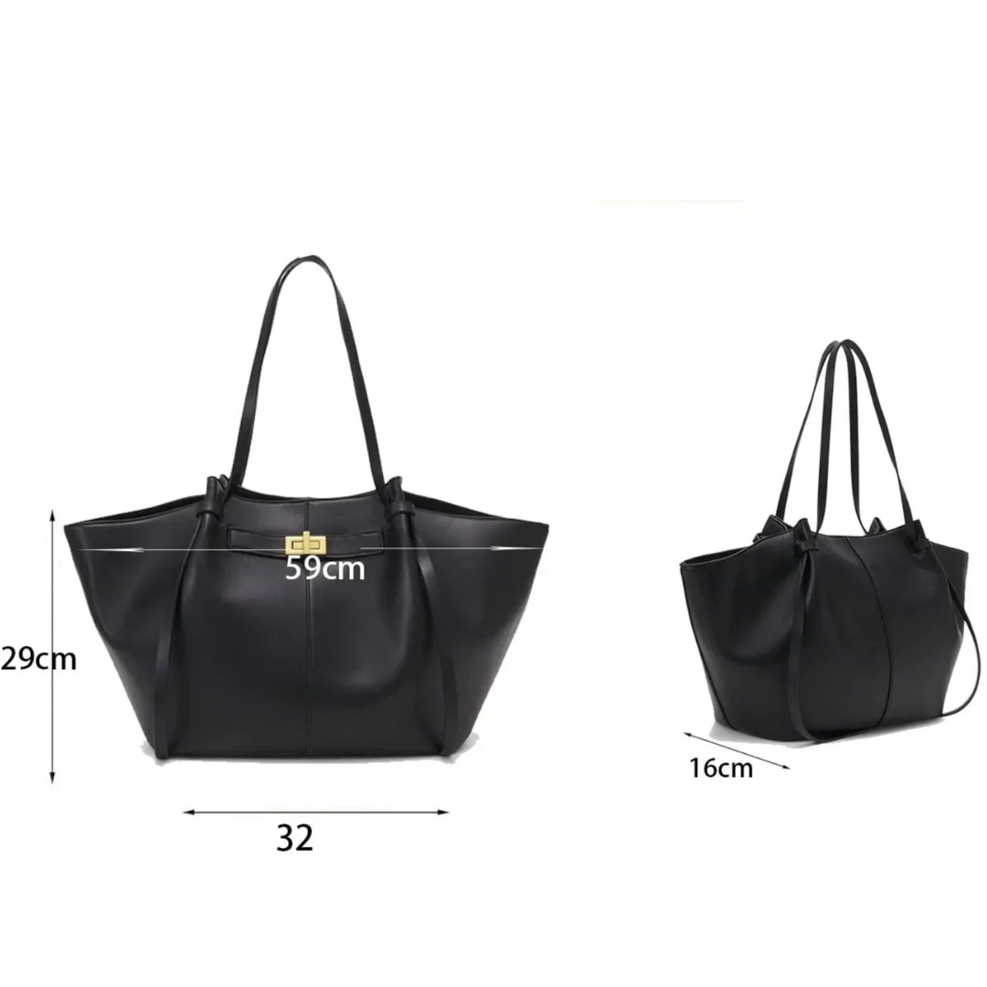 Sac à Main Cabas Noir - Grande Capacité & Cours - HavreS