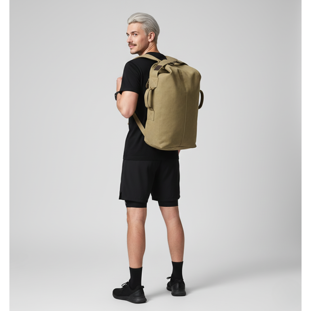 Sac à dos toile homme militaire, grande capacité  - Havresacs