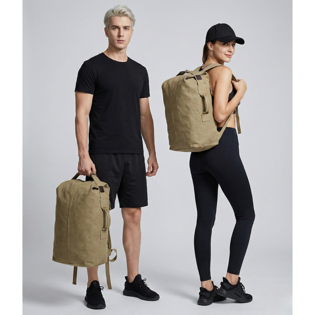 Sac à dos toile homme militaire, grande capacité  - Havresacs