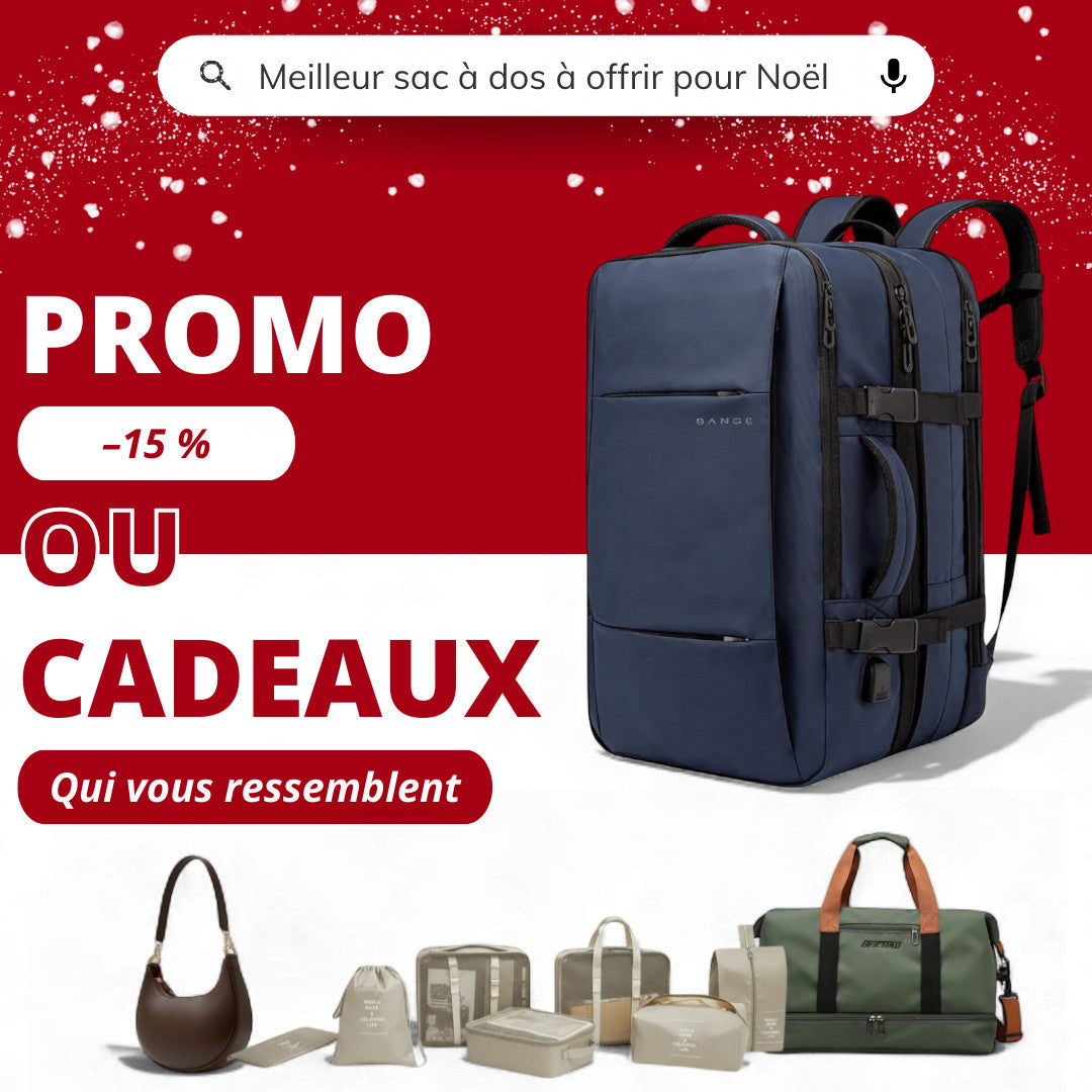 Sac à dos voyage extensible 22L→37L | USB, étanche, 17,3" Havresacs