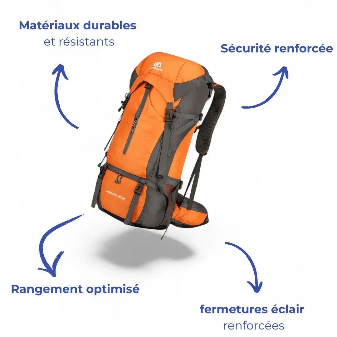 Sac à dos étanche 65L pour aventuriers et les randonnées - Havresacs - HavreS