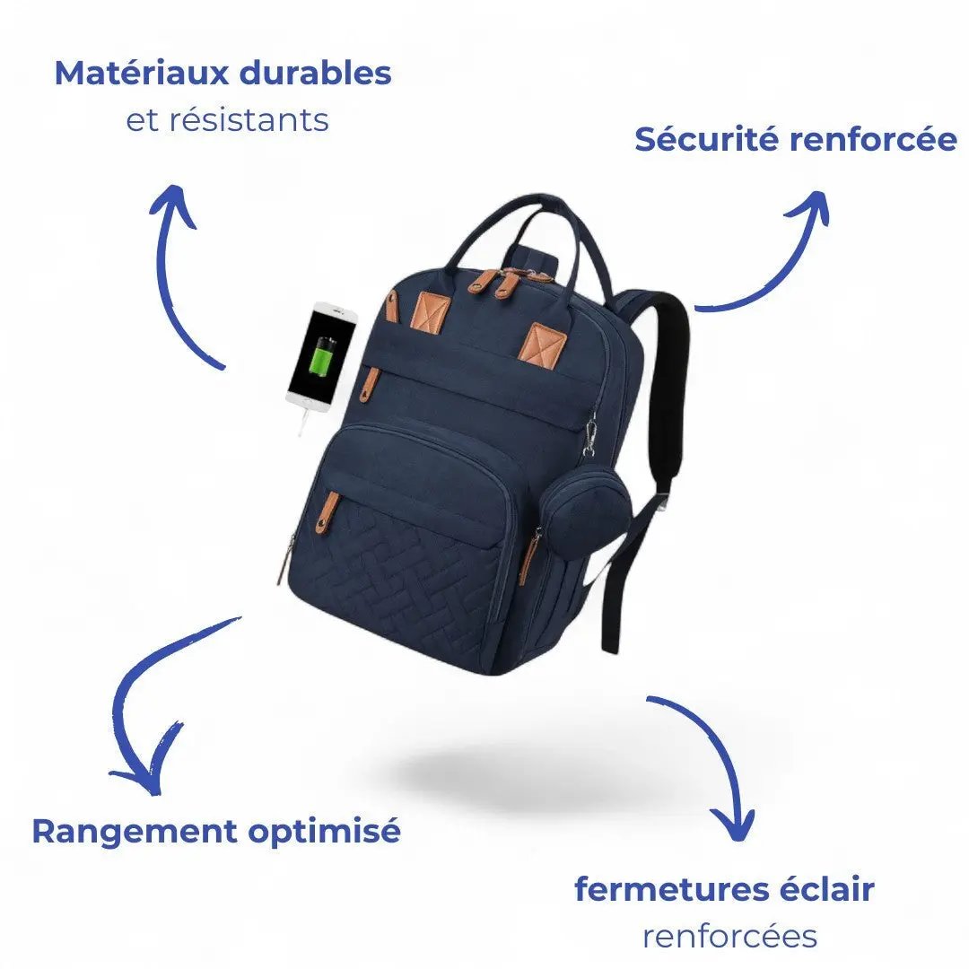 Sac à langer sac à dos idéal en voyage 19 litres - Havresacs - HavreS