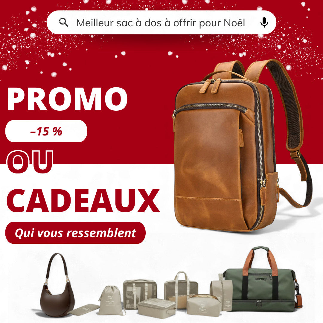 Sac à dos en cuir vintage pour homme tendance, pc 15" - Havresacs