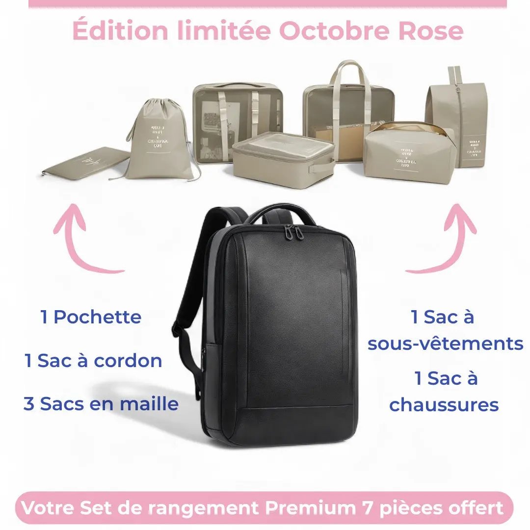 Sac à dos en cuir noir, urbain et élégant - Homme/Femme - Havresacs - HavreS