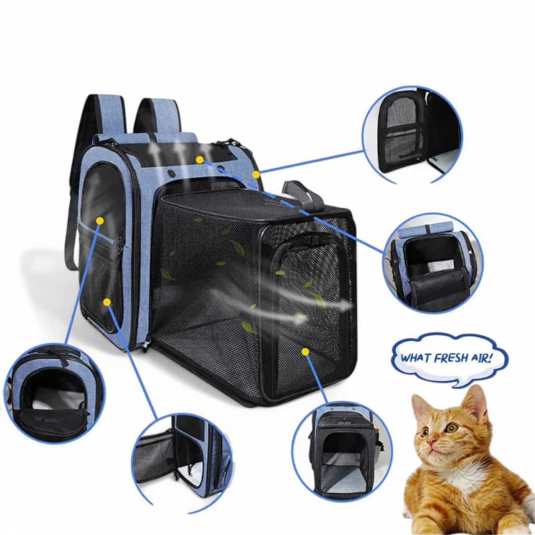 Sac à dos extensible pour chien et chat GrandEspace – Havresacs