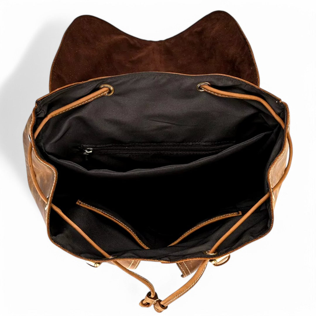 Sac à dos en cuir pour homme élégant - NomadCrafter - Havresacs