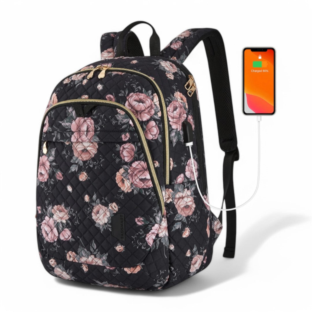 Sac à dos anti-vol avec USB 25L pour femme – SecureTravelPro – Havresacs