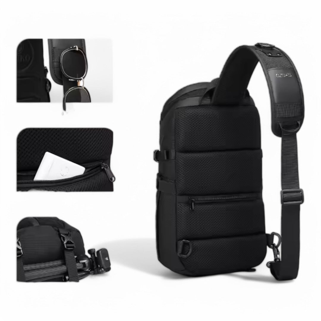 Sac à dos bandoulière homme de 14L, étanche antivol USB - Havresacs