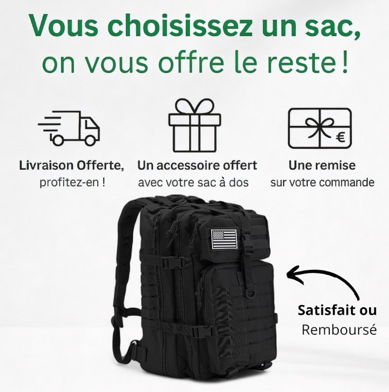Sac à dos tactique militaire 30L/50L – HunterPro – Havresacs