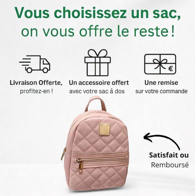 Sac à Dos Femme Cuir PU 5L – MiniGlam – Havresacs