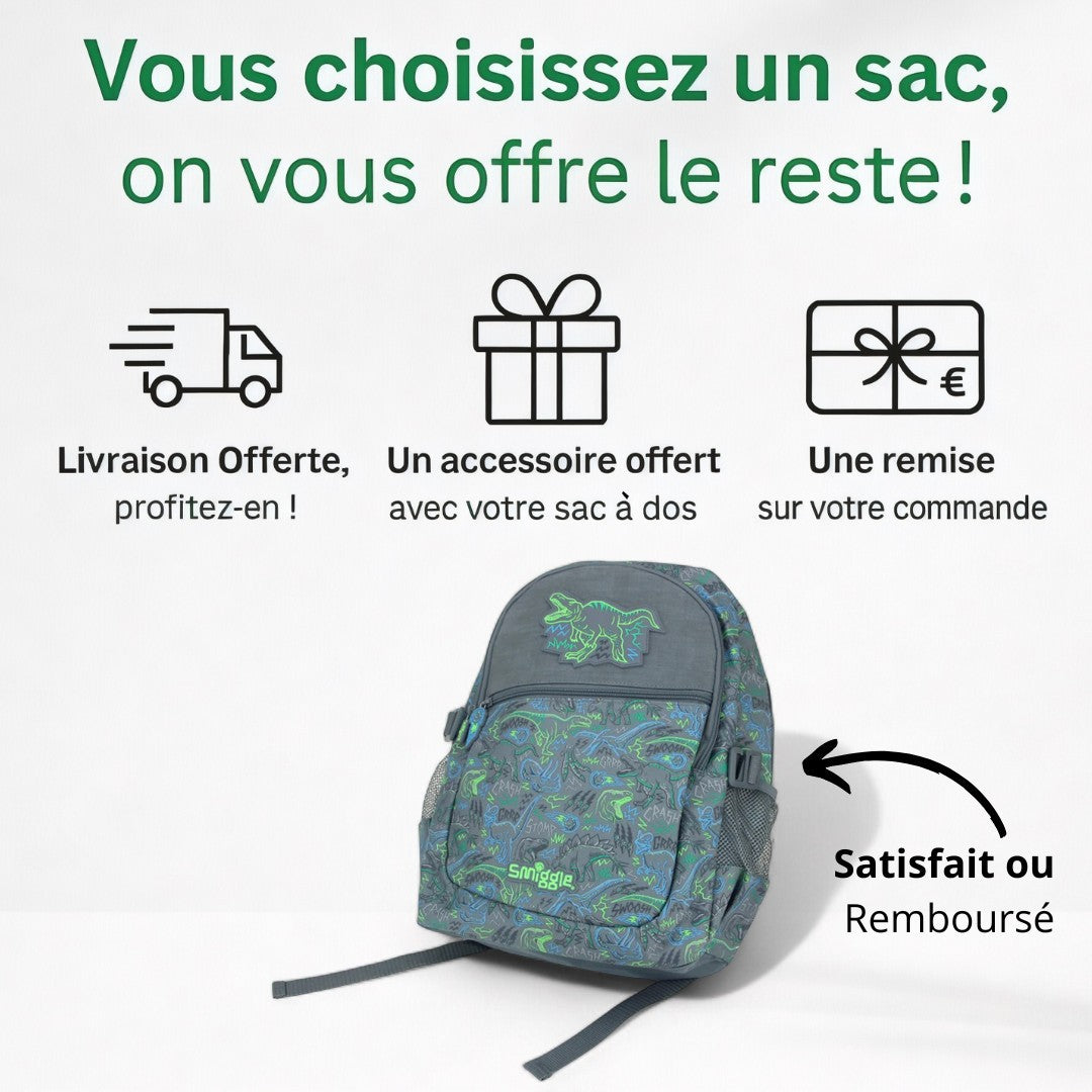 Cartable École Primaire & Maternelle Garçon Dinosaure | Havresacs