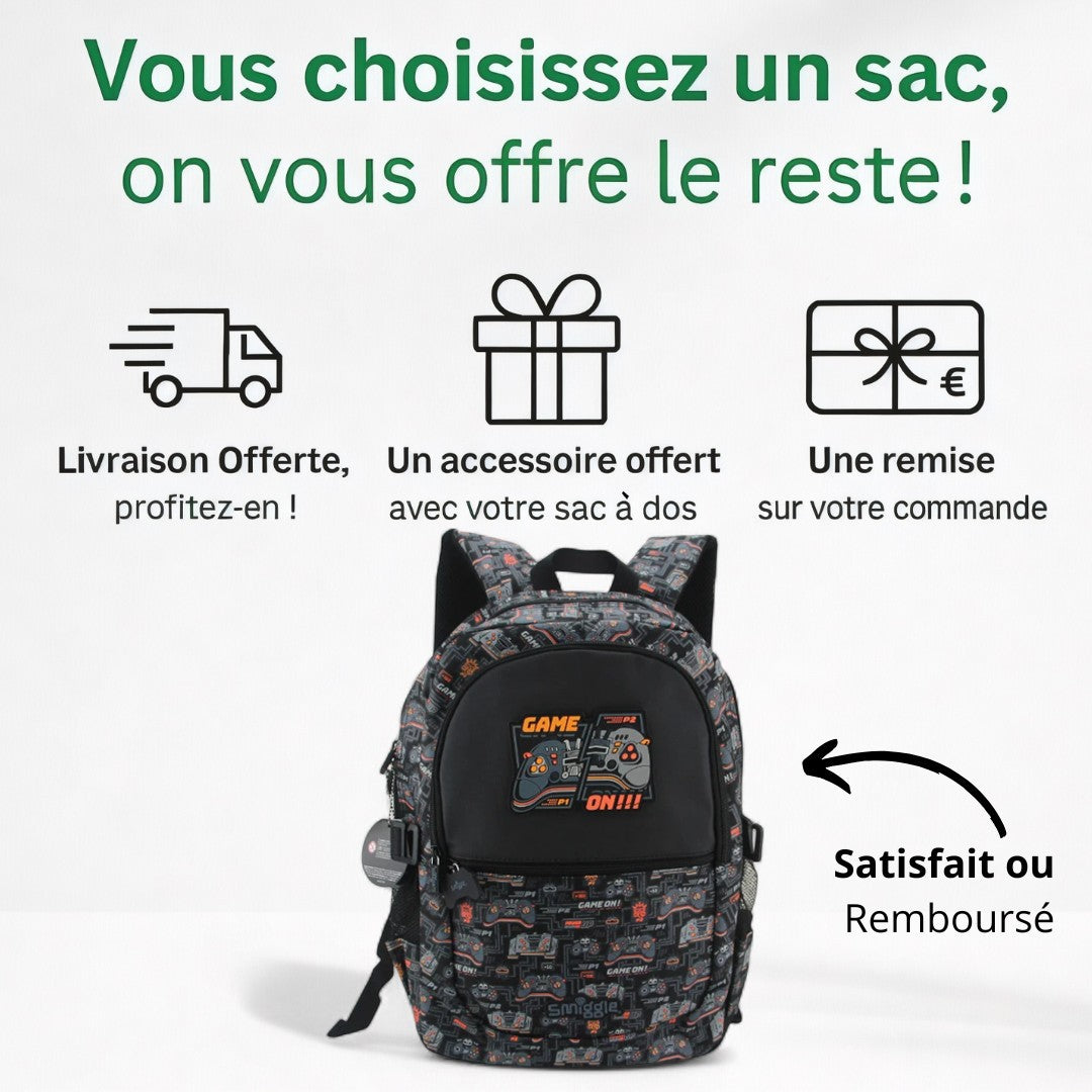 Cartable Garçon Console - École Maternelle & Primaire | Havresacs