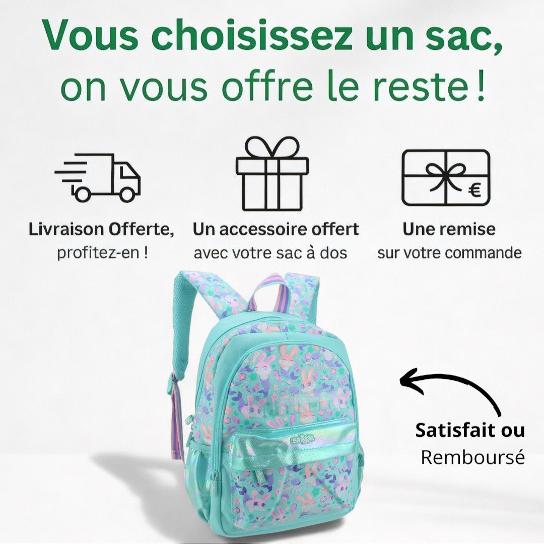 Cartable Fille Maternelle & Primaire - Sirène Lapin | Havresacs