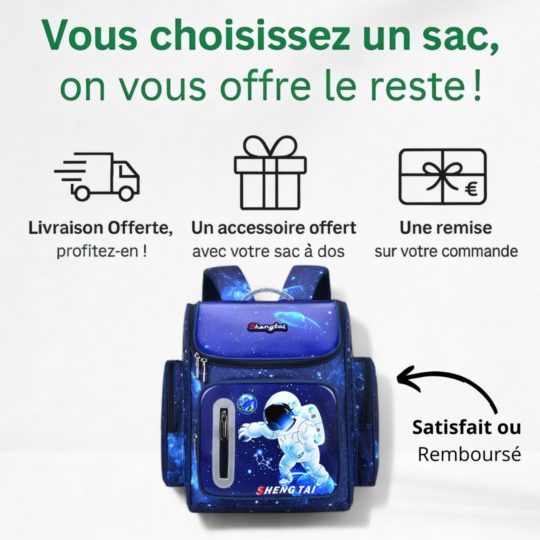 Cartable CP Garçon Astronaute - Étanche & Confortable | Havresacs