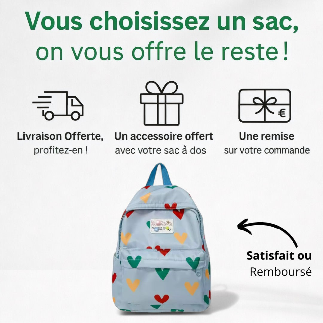 Cartable Maternelle Fille CP - Coeurs Confort & Style | Havresacs