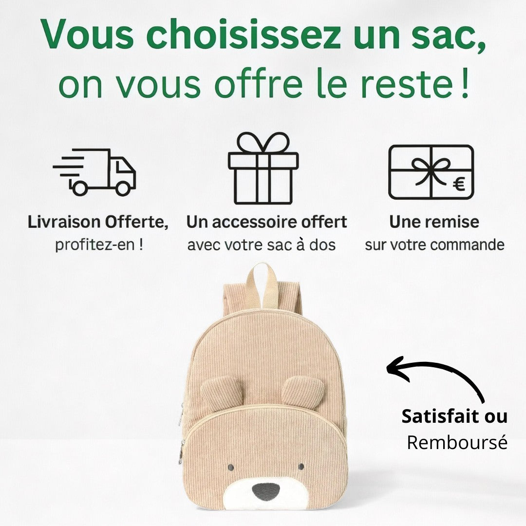 Cartable Maternelle Ourson - Confort & Douceur | Havresacs