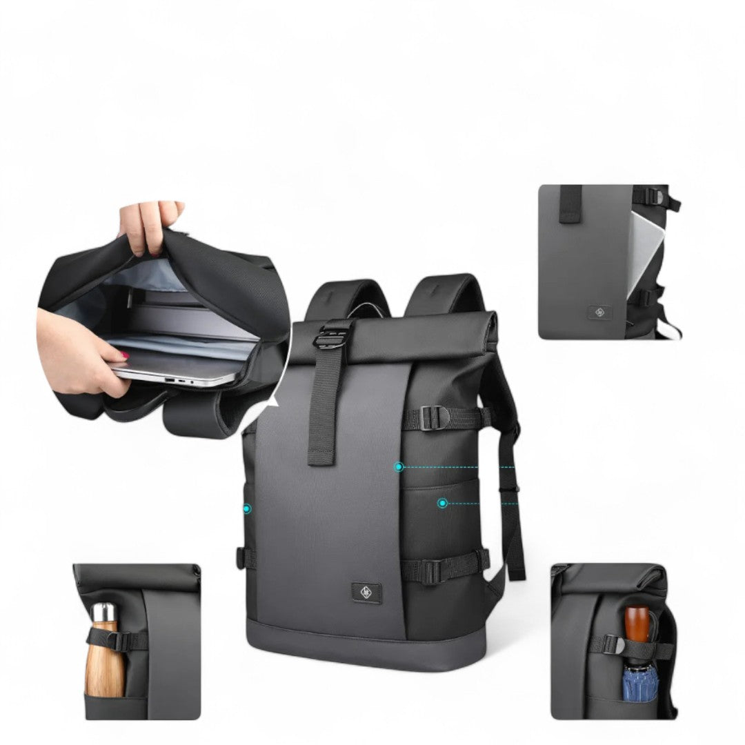 Sac à Dos Roll-Top Étanche Extensible 18L/25L | Havresacs