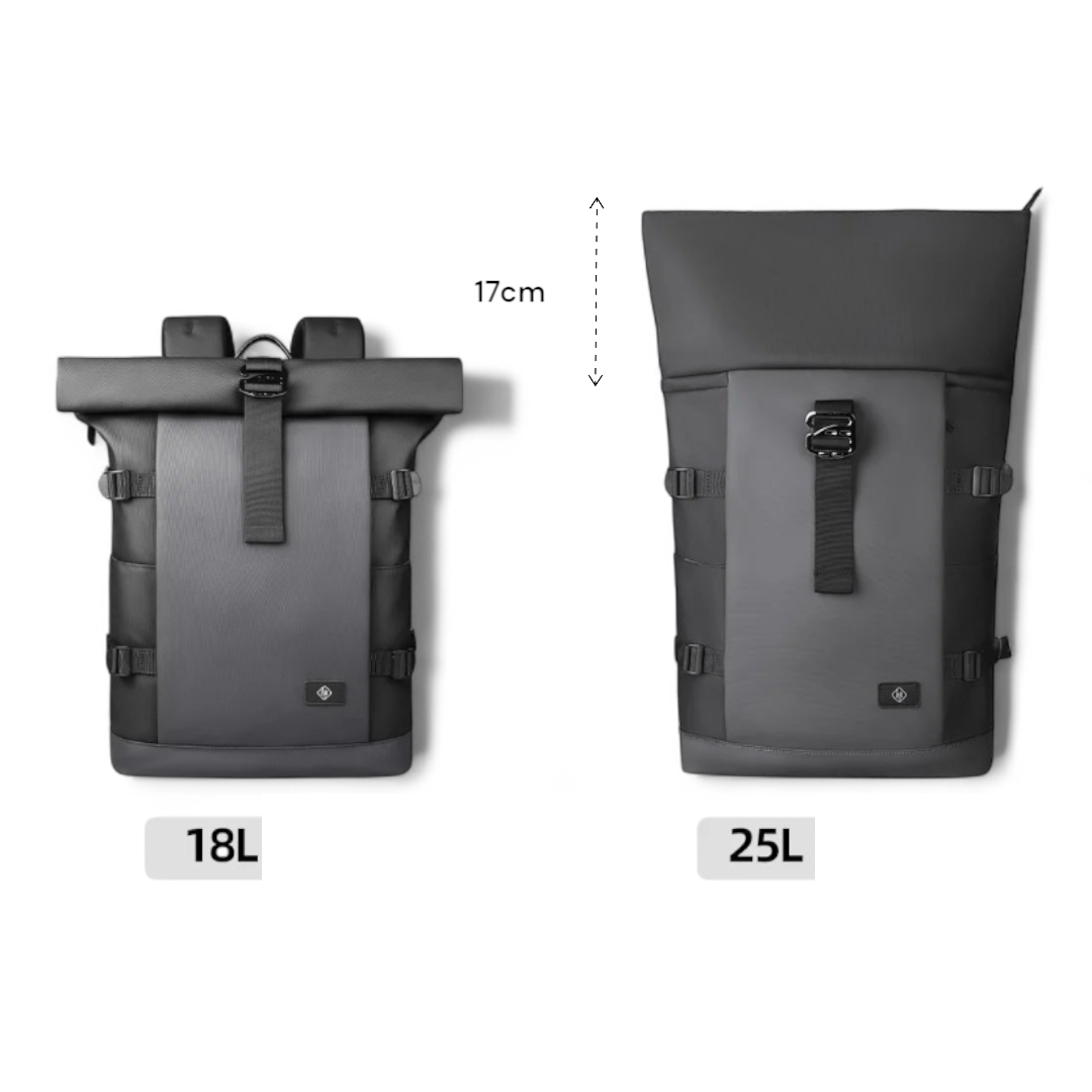 Sac à Dos Roll-Top Étanche Extensible 18L/25L | Havresacs