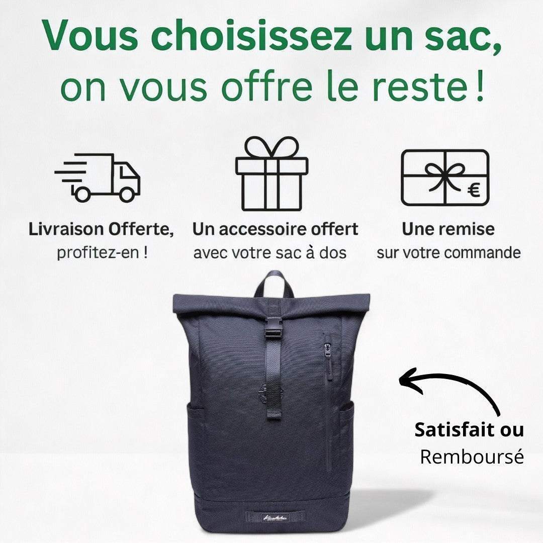 Sac à Dos Roll-Top Étanche 18L - Homme/Femme | Havresacs