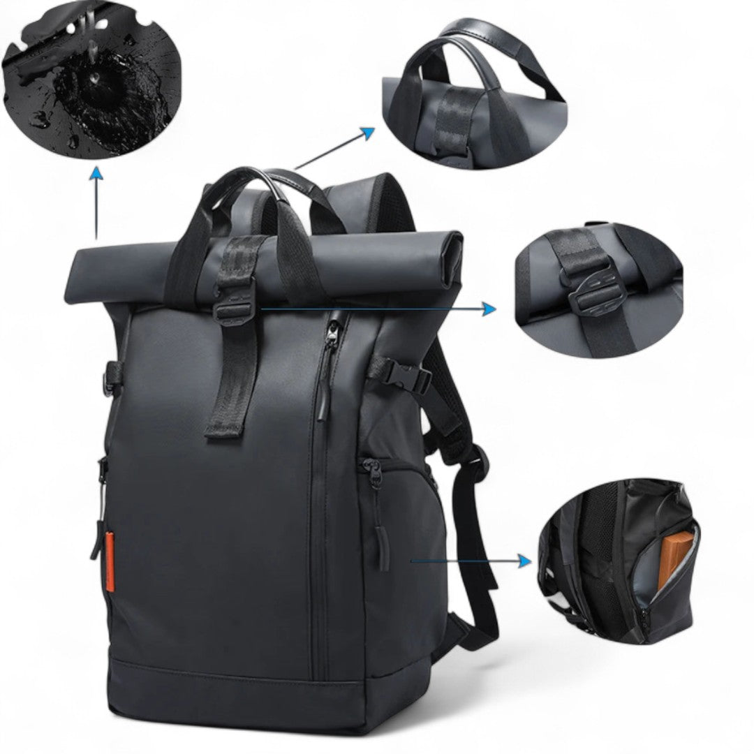 Sac à Dos Roll-Top De 30L Pour PC 15"- Homme/Femme | Havresacs