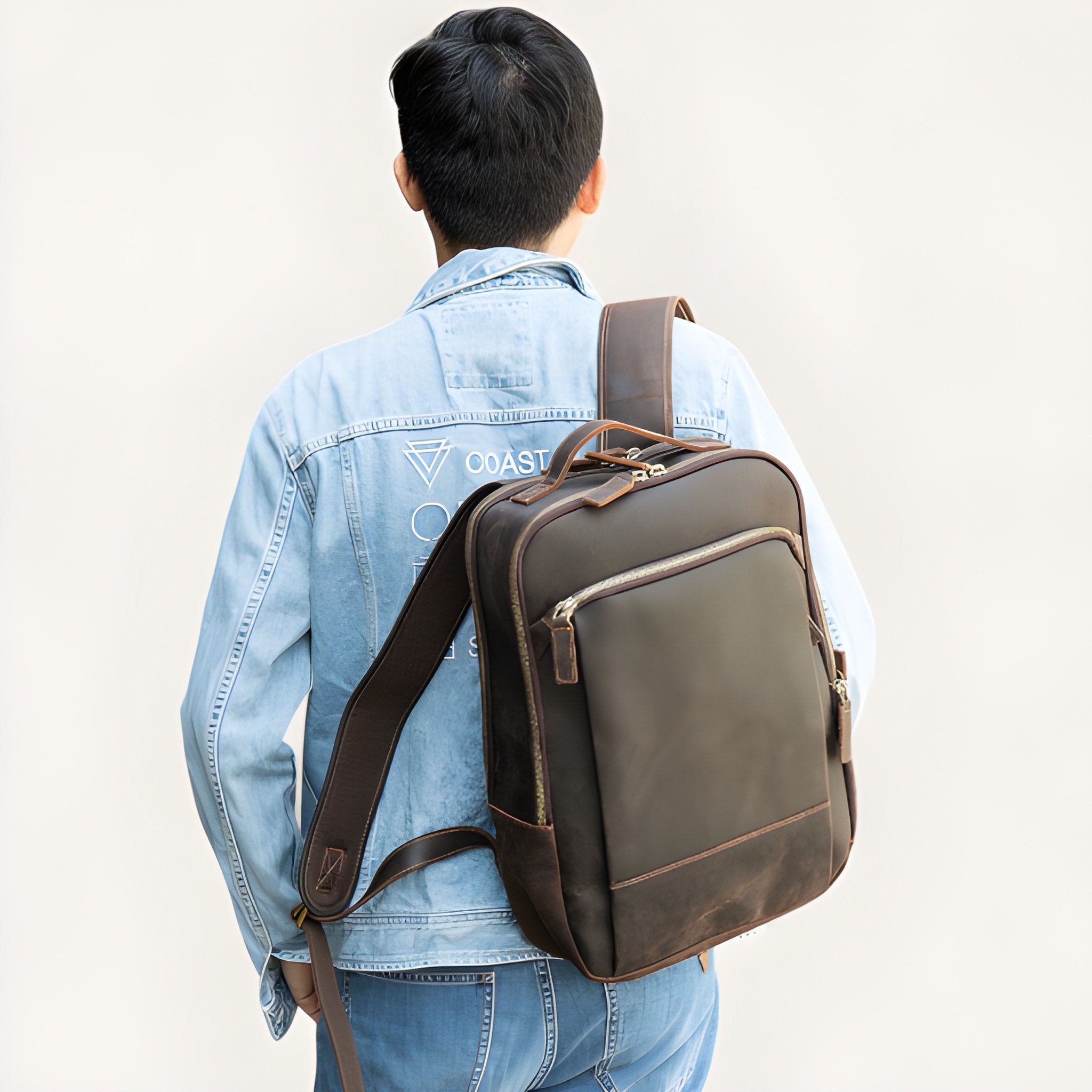Sac à dos en cuir vintage pour homme - UrbanRetro - Havresacs