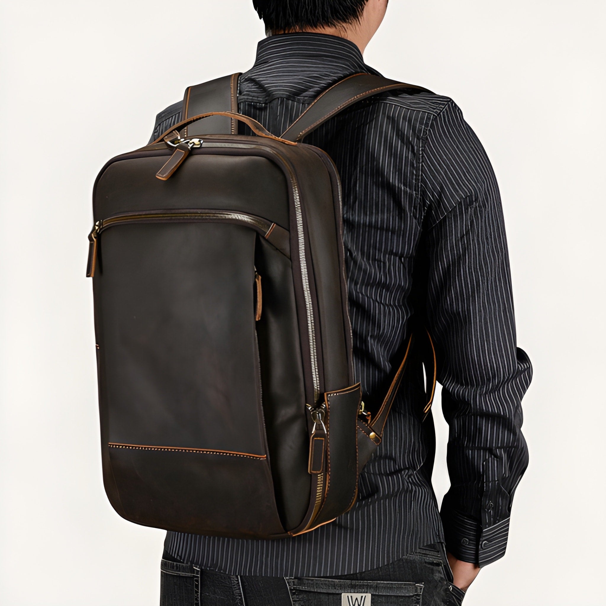 Sac à dos en cuir vintage pour homme - UrbanRetro - Havresacs