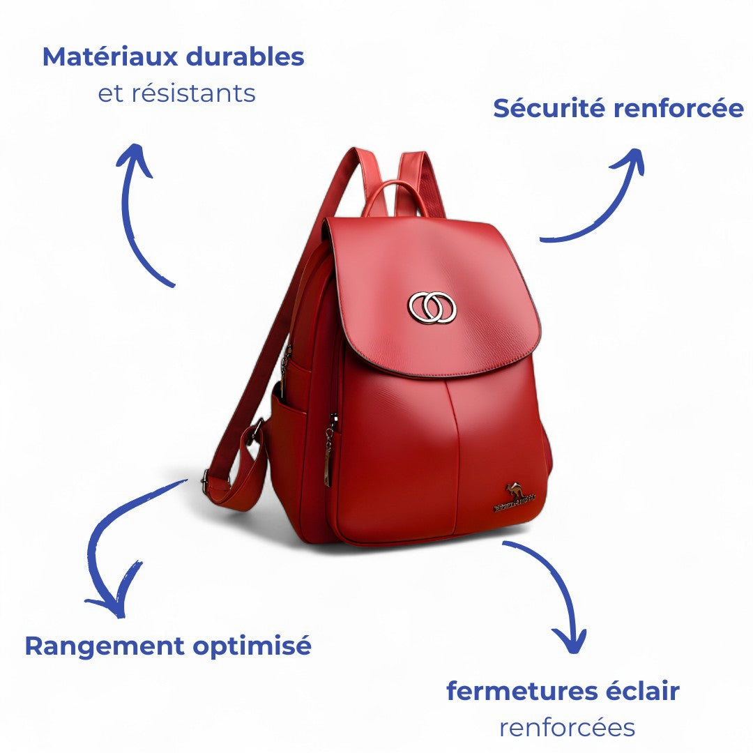 Sac à Dos Femme Cuir 18L - Élégant & Spacieux | Havresacs