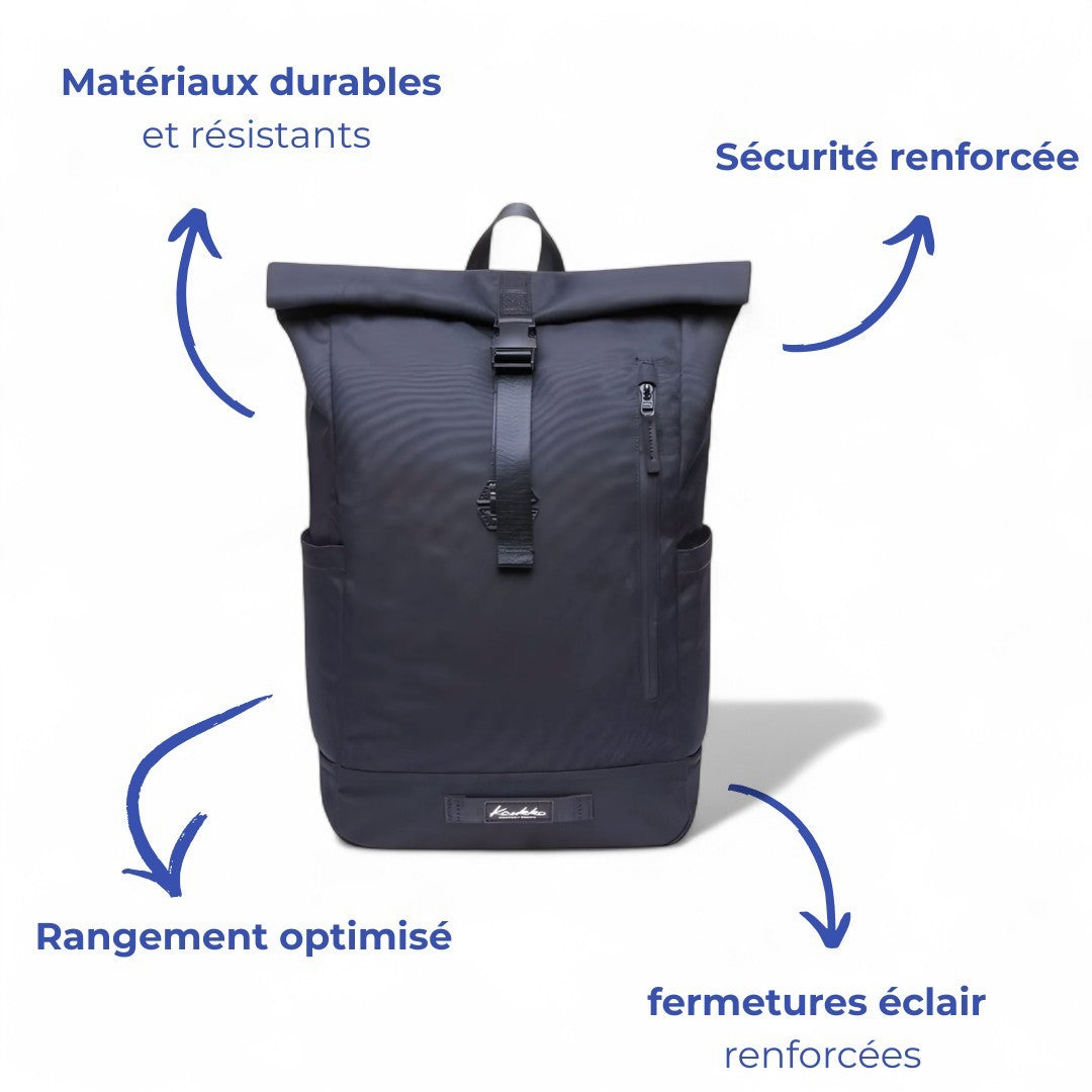 Sac à Dos Roll-Top Étanche 18L - Homme/Femme | Havresacs