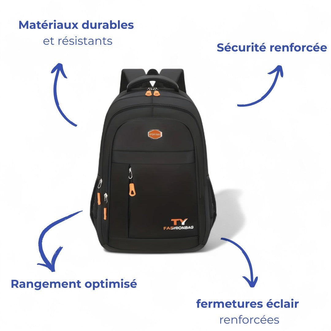 Sac à Dos Homme Grande Capacité Étanche 30L - Style Casual | Havresacs