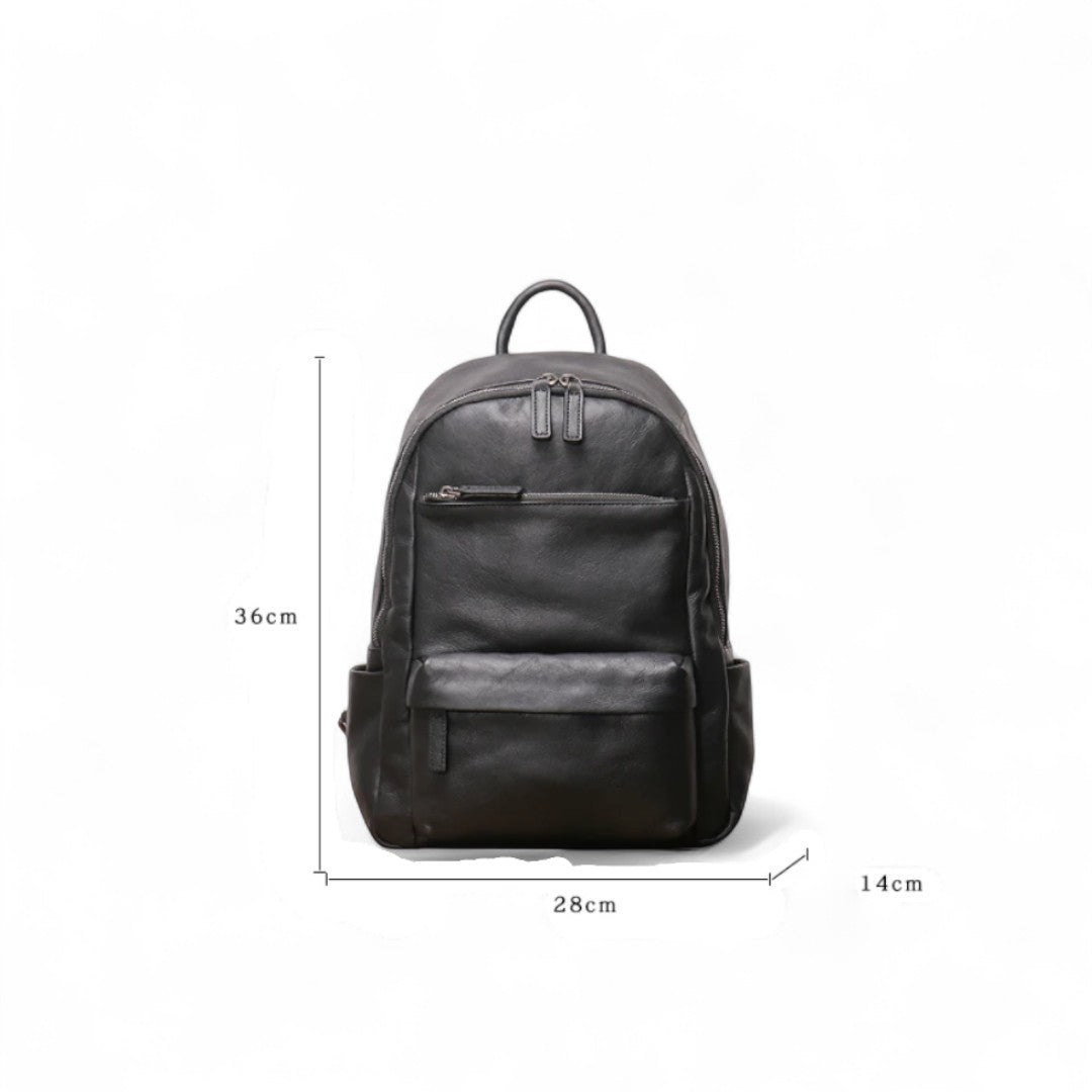 Sac à Dos Cuir Véritable Homme Vintage 20L – Élégant | Havresacs